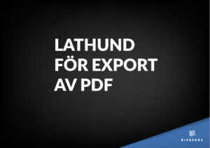 Lathund pdf export